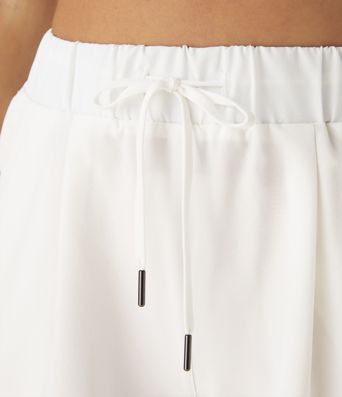 Mid Rise Elastic Waistband Drawstring Ruched Pocket Casual Shorts 3"