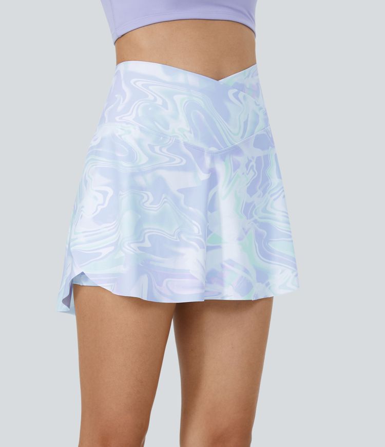Everyday Crossover Side Pocket 2-in-1 Tennis Skirt-Lucid
