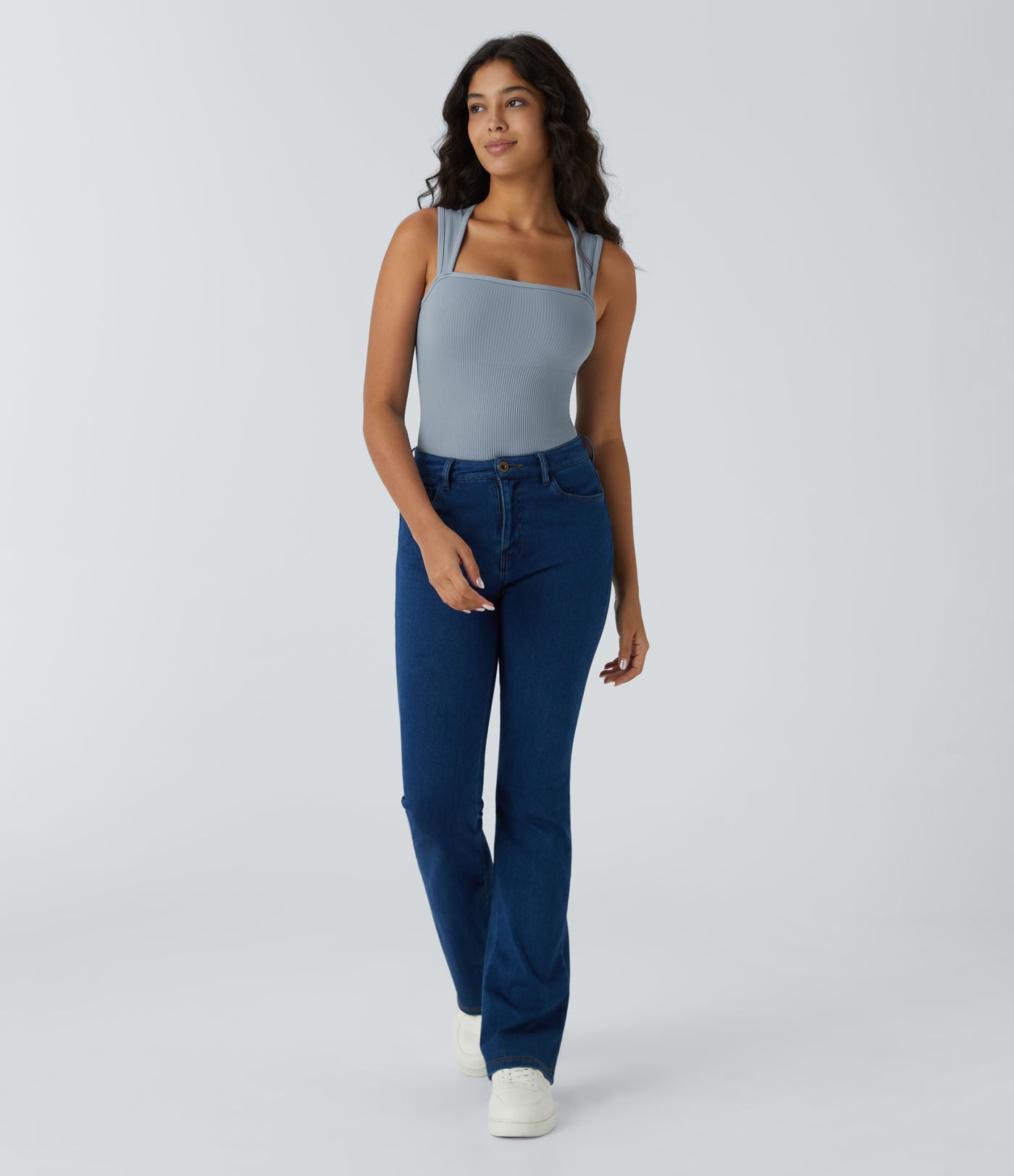 OneForm Seamless Flow Square Neck Sleeveless Casual Smooth Bodysuit