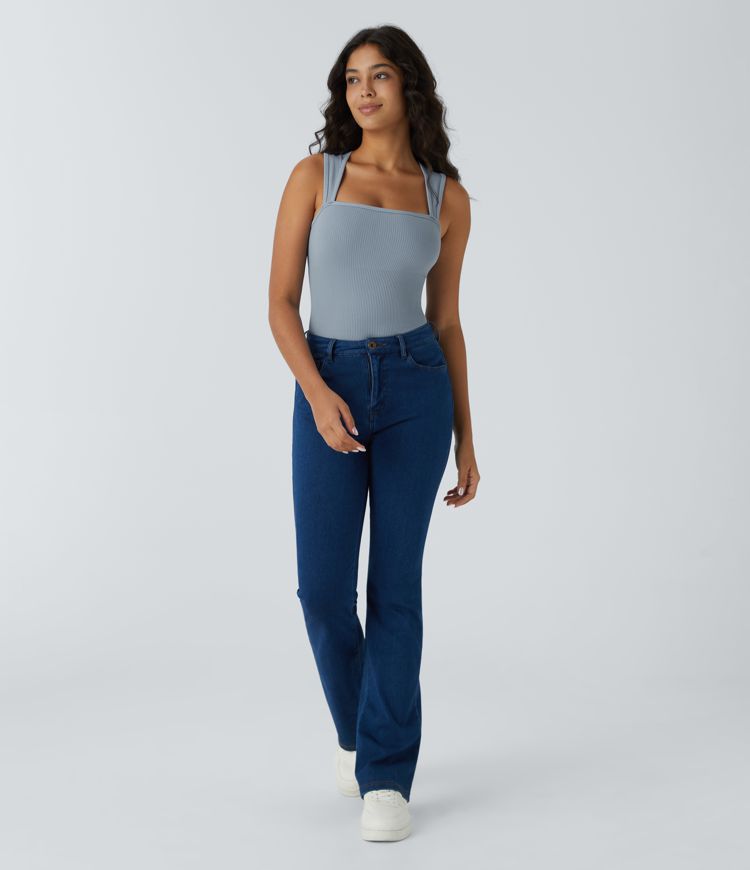 OneForm Seamless Flow Square Neck Sleeveless Casual Smooth Bodysuit