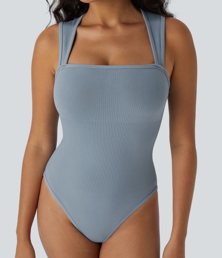 OneForm Seamless Flow Square Neck Sleeveless Casual Smooth Bodysuit