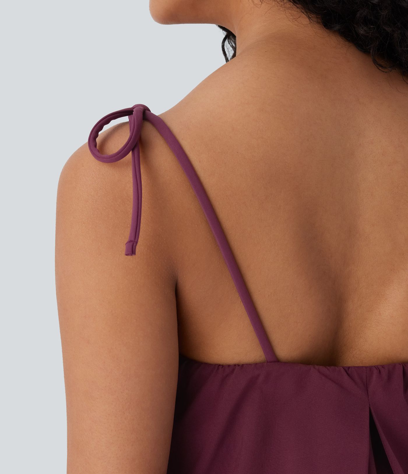 Breezeful™ Tie Side Backless Pocket Curved Hem Flowy Quick Dry Casual Jumpsuit