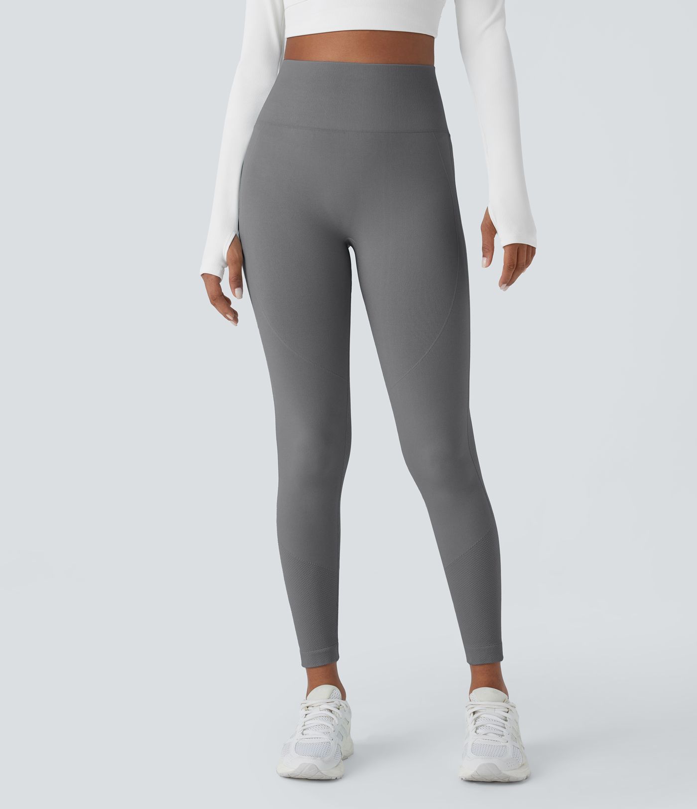 Leggings yoga tiro alto control abdomen realce glúteo sin costura