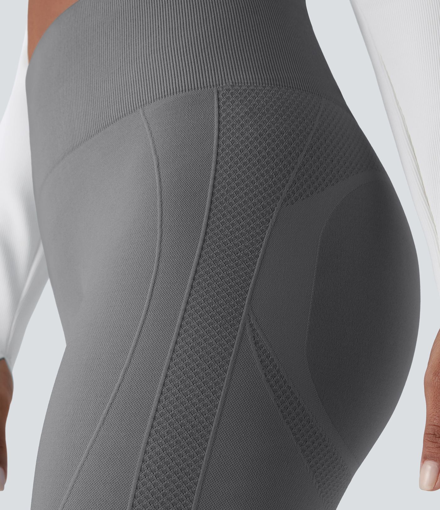 Leggings yoga tiro alto control abdomen realce glúteo sin costura
