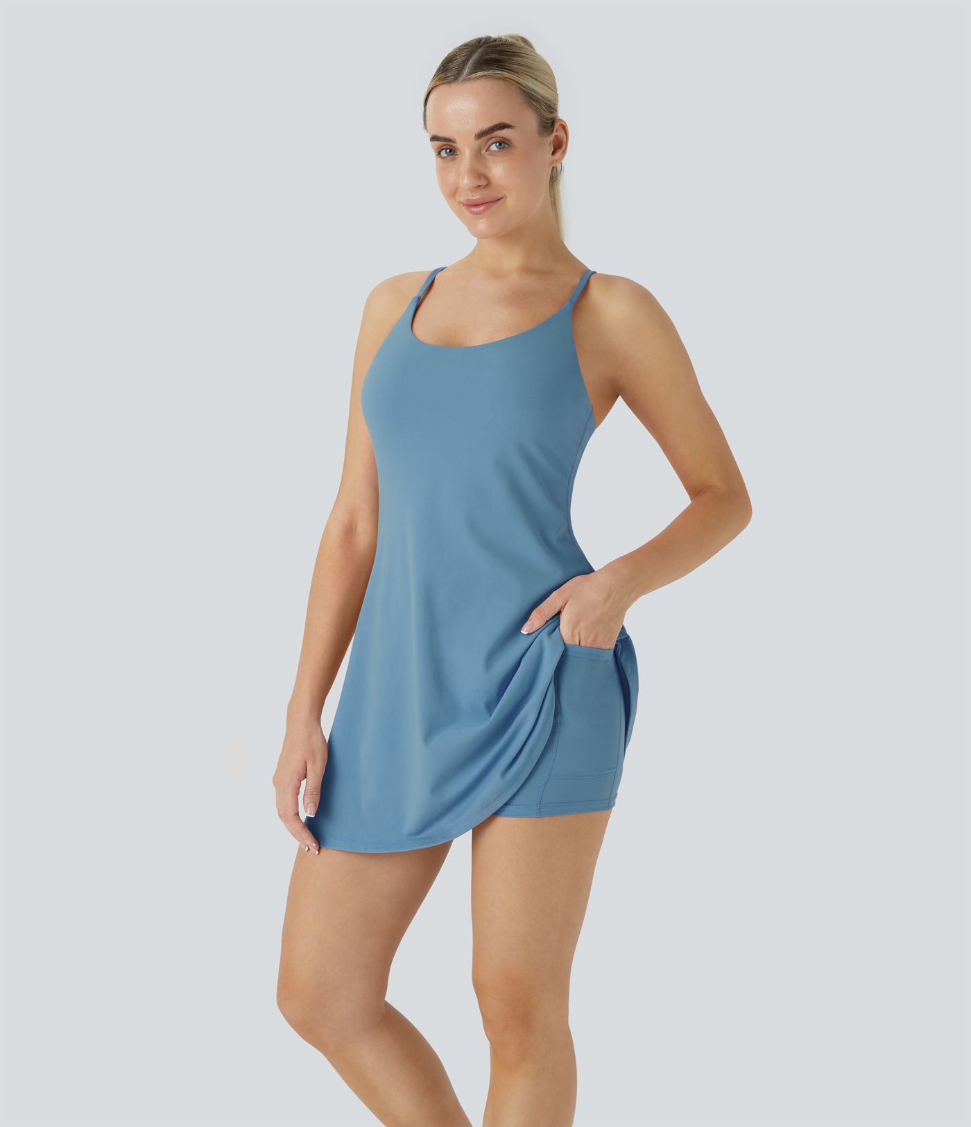 SoftlyZero™ Plush Backless Active Dress