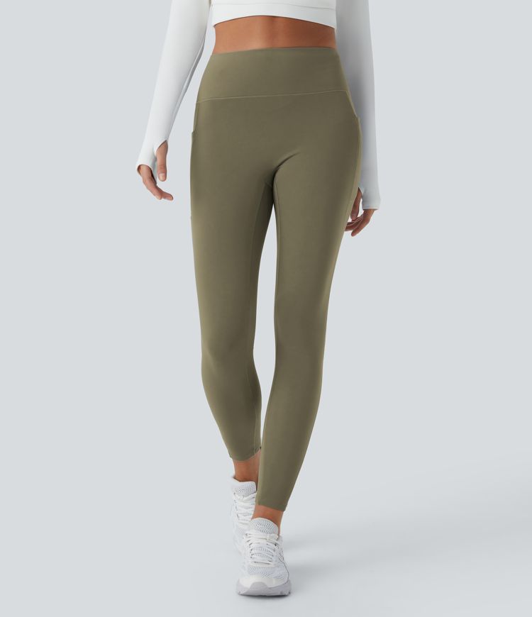 SoftlyZero™ Plush Thermal High Waisted Pocket Skinny 7/8 Yoga Leggings