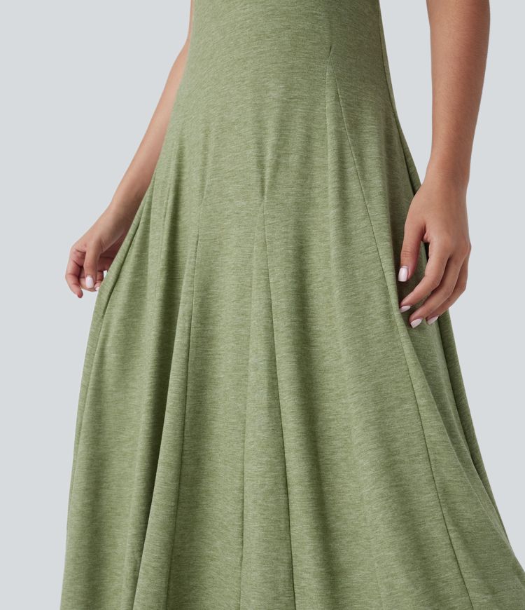 Vestido largo sin manga sin espalda cruzada