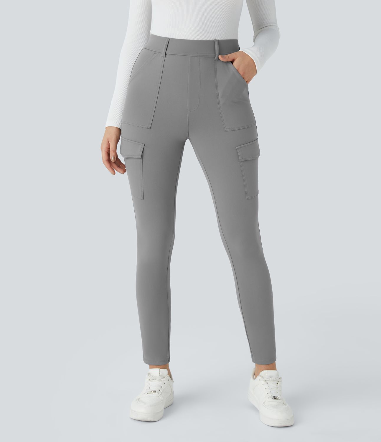 Halara Flex™ High-Waist Multi-Pocket Skinny Cargo Workwear Pants