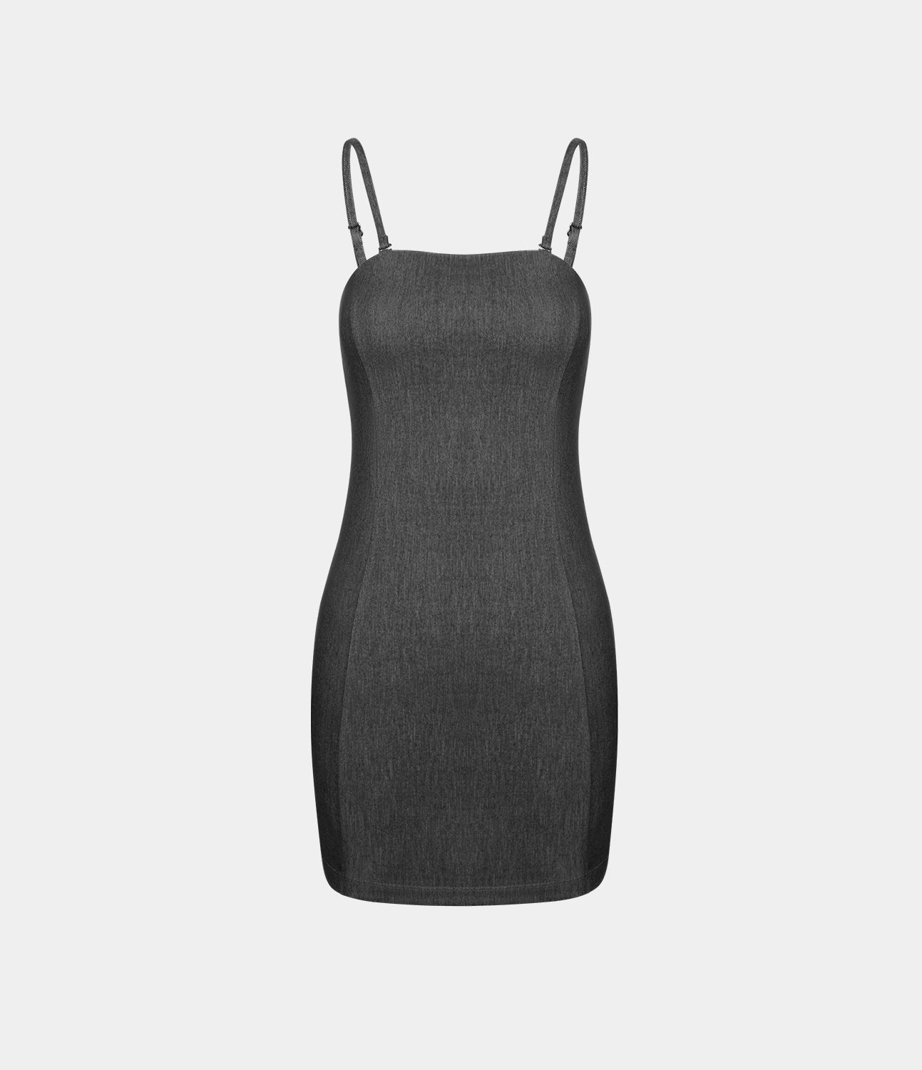 Halara Flex™ Adjustable & Removable Strap Backless Bodycon Stretchy Knit Denim Mini Casual Dress