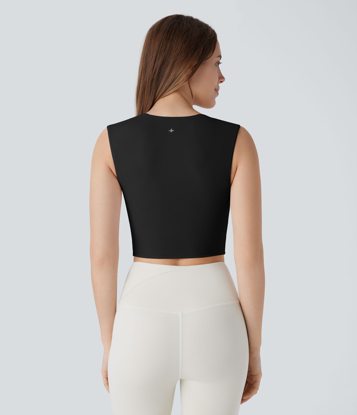 SoftlyZero™ Airy Square Neck Cropped Cool Touch Pickleball Tank Top-UPF50+