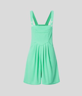 Pockets Waffle Casual Short Overalls