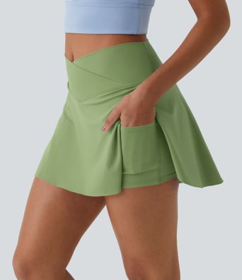 Everyday SoftlyZero™ Airy Crossover 2-in-1 Side Pocket Cool Touch Mini Tennis Skirt-Lucid-UPF50+ Everyday SoftlyZero™ Airy Crossover 2-in-1 Side Pocket Cool Touch Mini Tennis Skirt-Lucid-UPF50+