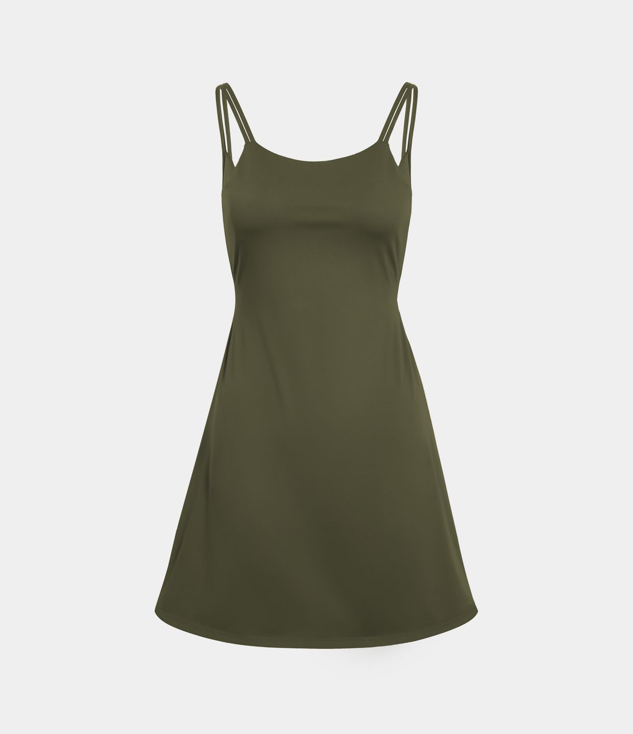 SoftlyZero™ Plush Double Straps 2-Piece Pocket Slip Dance Active Dress A-C Cups