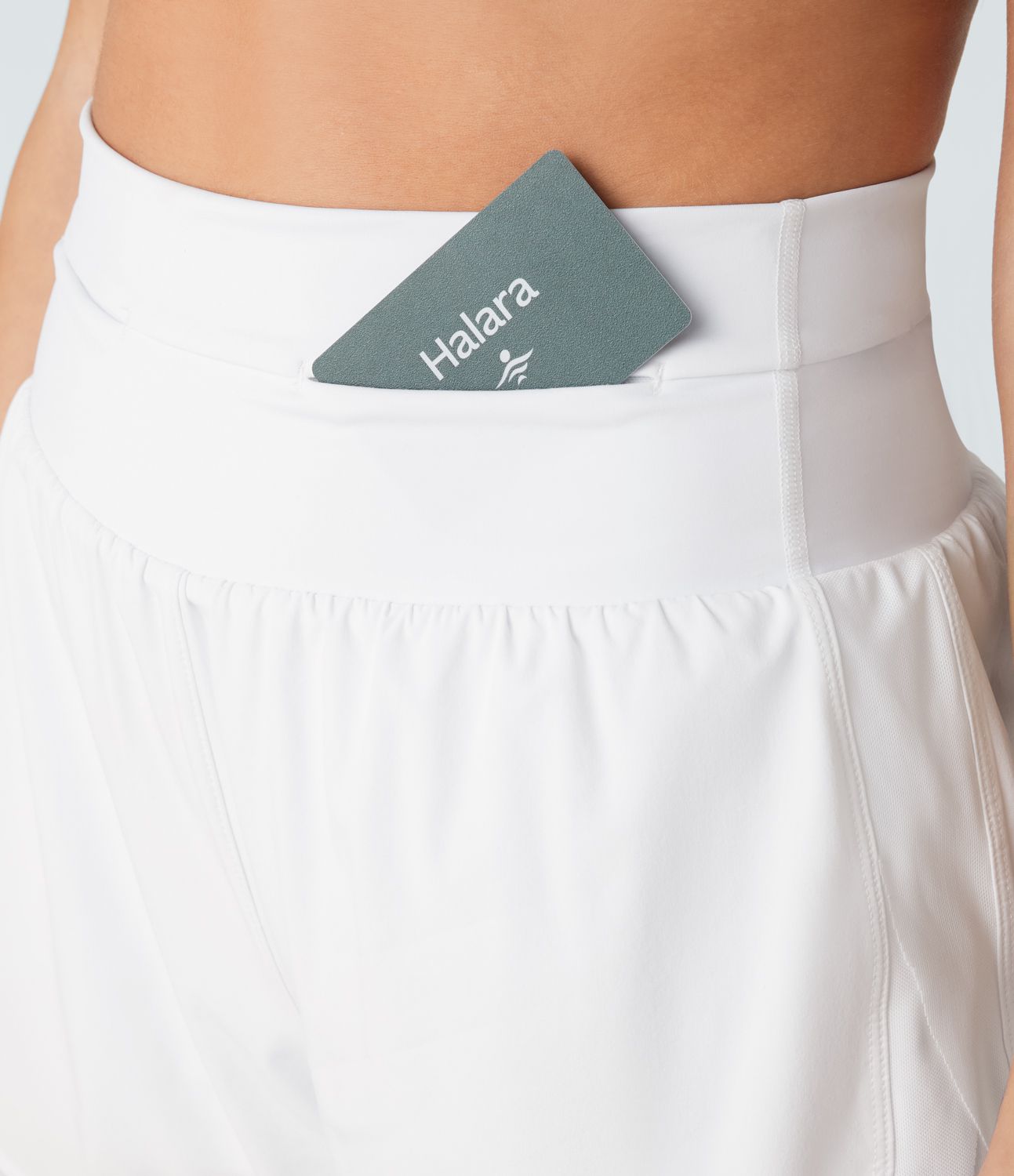 Breezeful™ 2-in-1 kurze Sporthose mit hohem Bund, Konstrastnetz und abgerundetem Saum, Sportshort