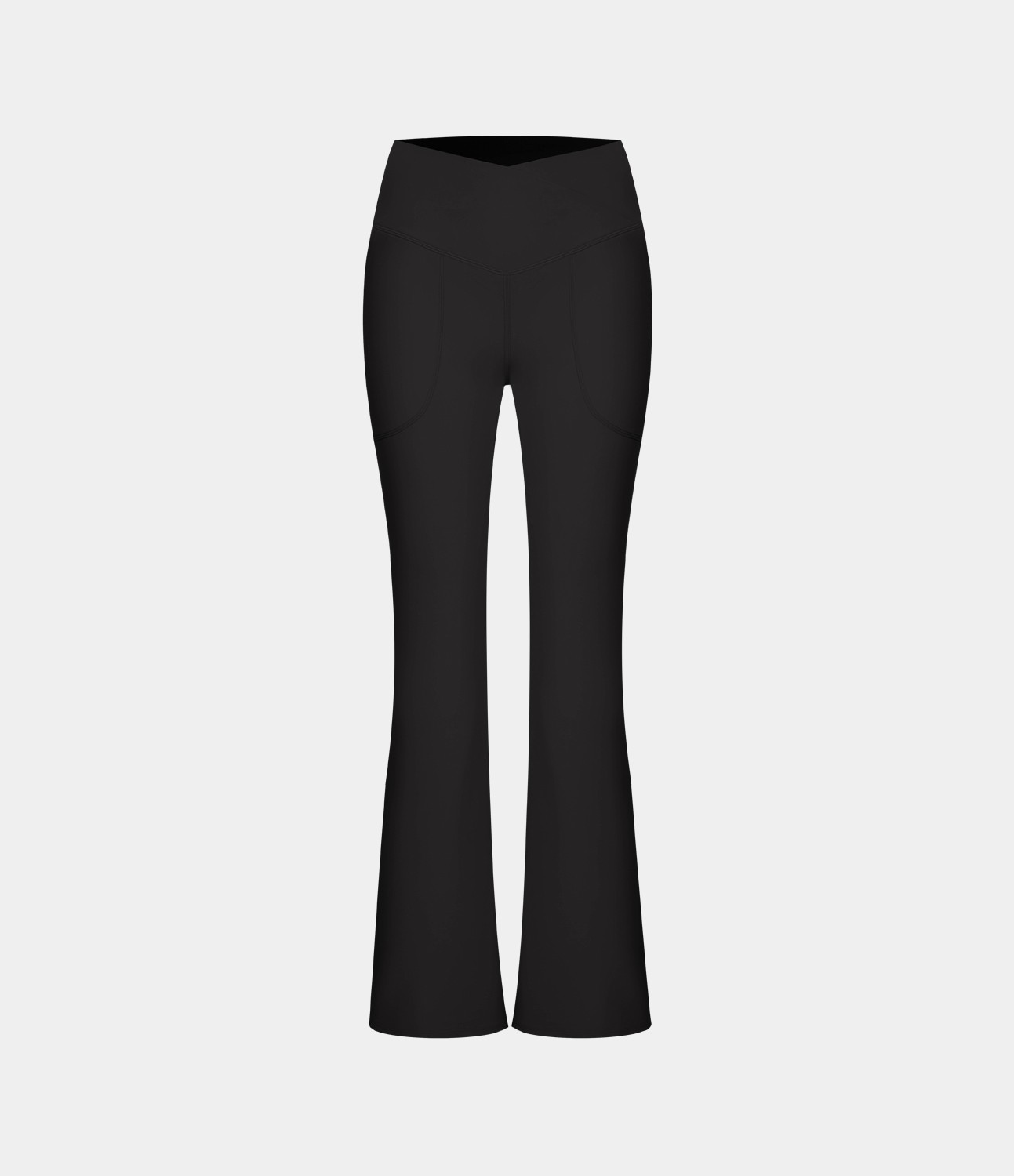 DayStretch - Flare-Leggings mit hohem Crossover-Bund und Saumdetail