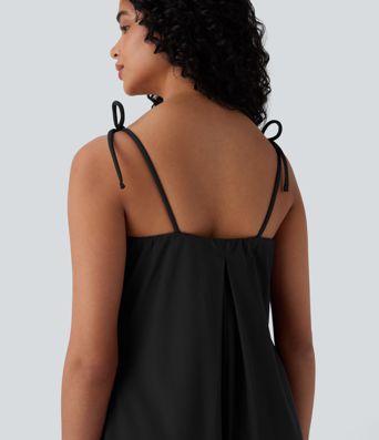 Breezeful™ - Lässiger, fließender, rückenfreier Jumpsuit mit Seitentaschen - schnelltrocknend