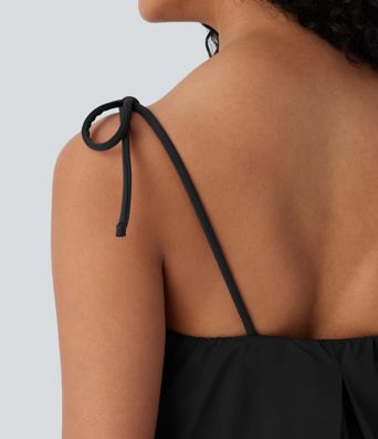 Breezeful™ - Lässiger, fließender, rückenfreier Jumpsuit mit Seitentaschen - schnelltrocknend