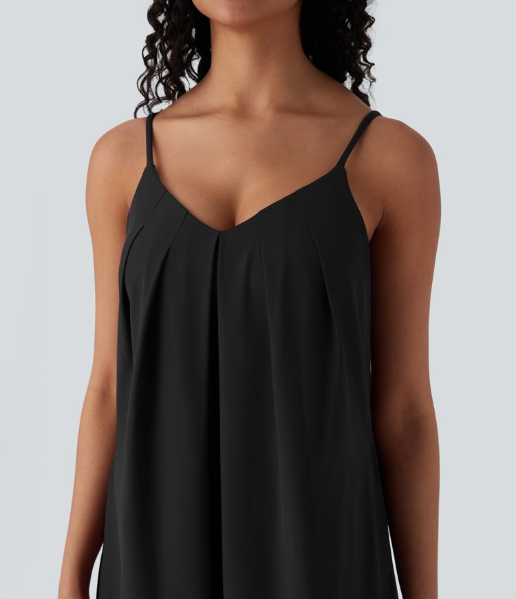 Breezeful™ - Lässiger, fließender, rückenfreier Jumpsuit mit Seitentaschen - schnelltrocknend