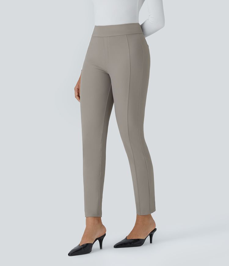 Pantalón Halara Flex™ oficina ajustado sarga tiro alto