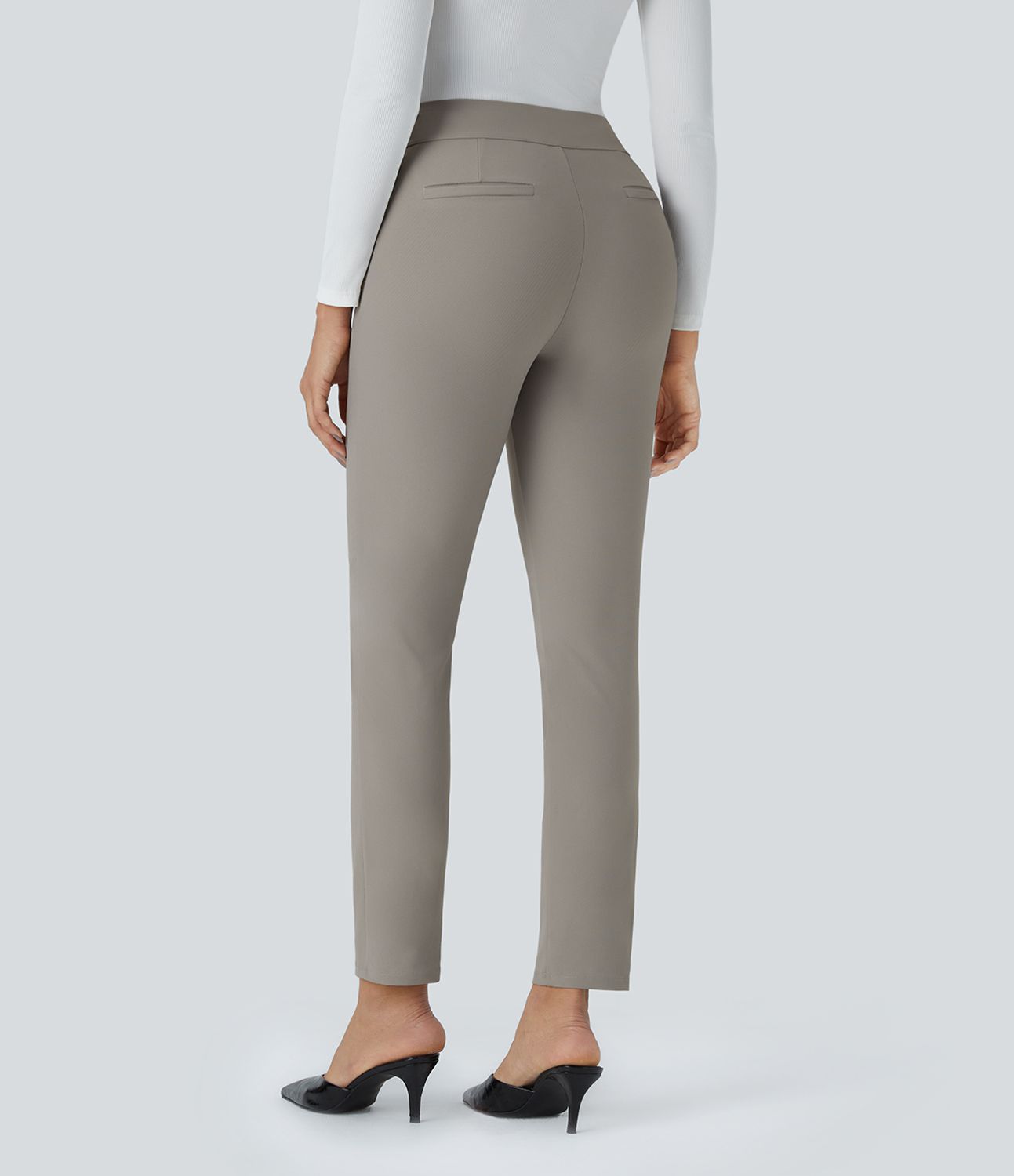 Pantalón Halara Flex™ oficina ajustado sarga tiro alto