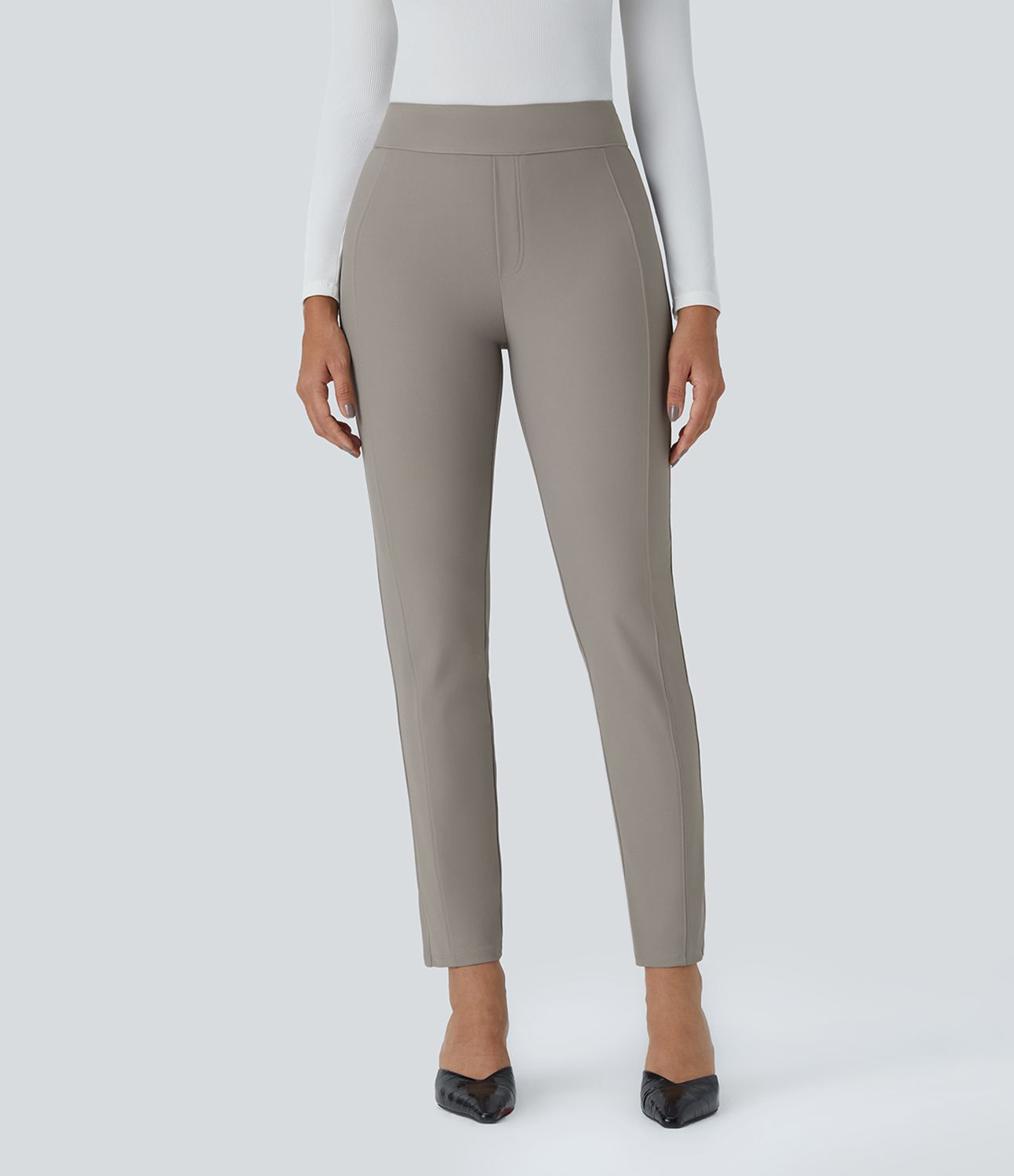 Pantalón Halara Flex™ oficina ajustado sarga tiro alto