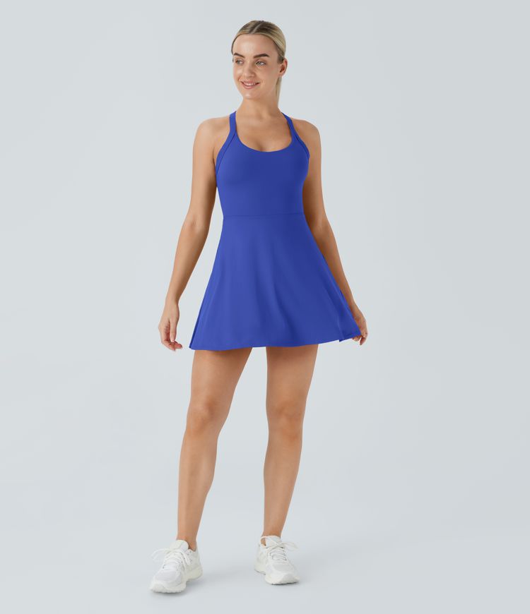 Vestito Attivo Attorcigliato Senza Schiena