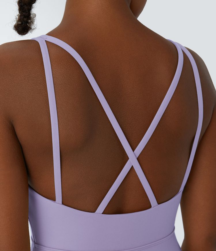 Softlyzero™ Plush Backless Crisscross 2-Piece Pocket Dance Active Dress