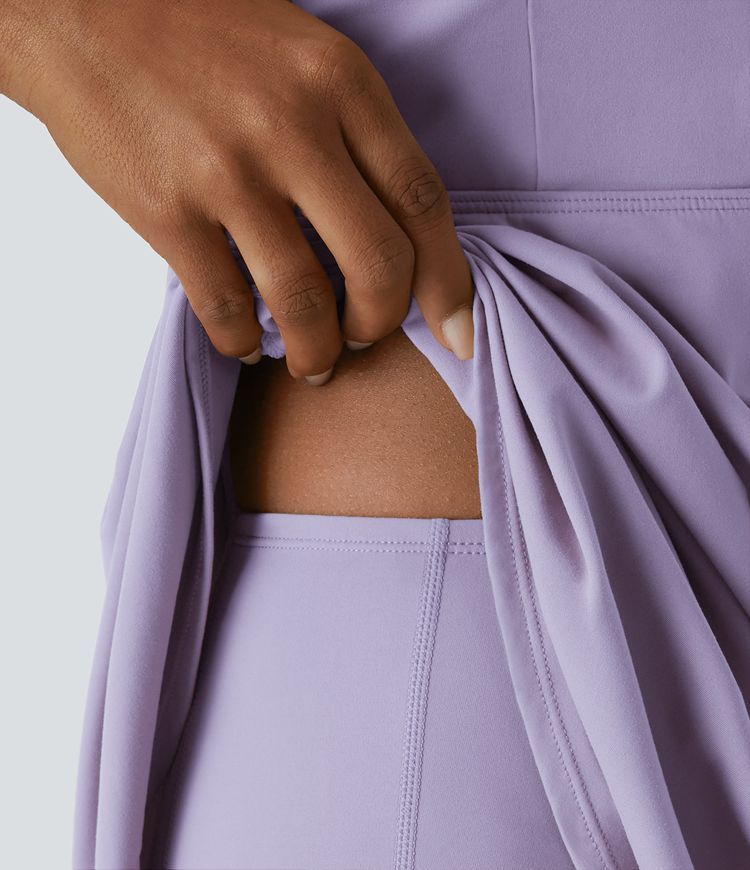 Softlyzero™ Plush Backless Crisscross 2-Piece Pocket Dance Active Dress