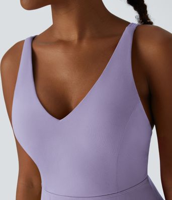 Softlyzero™ Plush Backless Crisscross 2-Piece Pocket Dance Active Dress