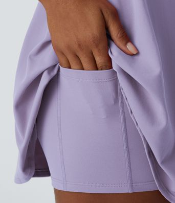 Softlyzero™ Plush Backless Crisscross 2-Piece Pocket Dance Active Dress