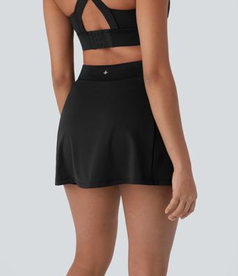 High Waisted 2-in-1 Mini Tennis Skirt with Pockets