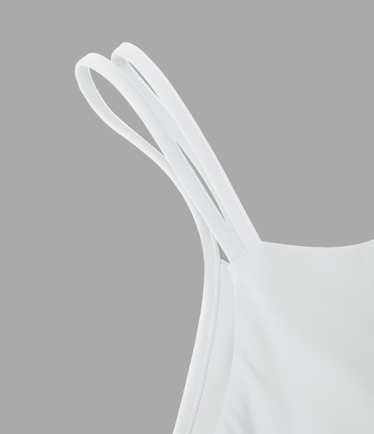 SoftlyZero™ Plush Double Straps 2-Piece Pocket Slip Dance Active Dress A-C Cups