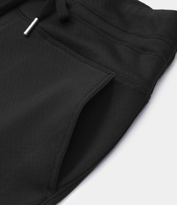 Einfarbige, lässige Thermo-Jogginghose aus 3D-Fleece mit hohem Bund, Kordelzug und Seitentaschen