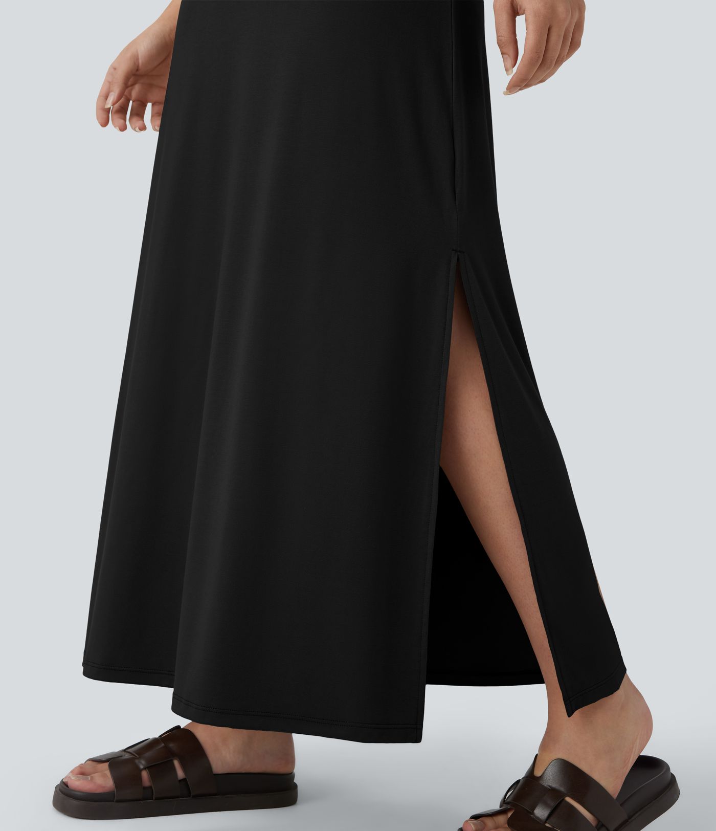V Neck Maxi Casual Tank Dress