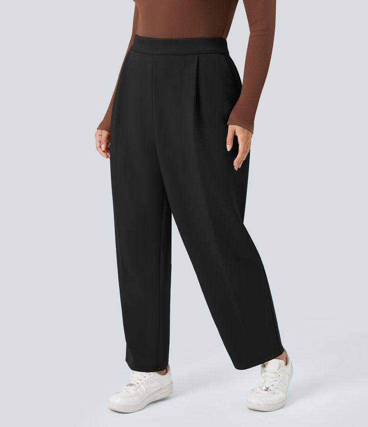 Halara Flex™ - Arbeits-Hose mit hohem Bund, Seitentaschen und schmal zulaufendem Bein - Plus Size