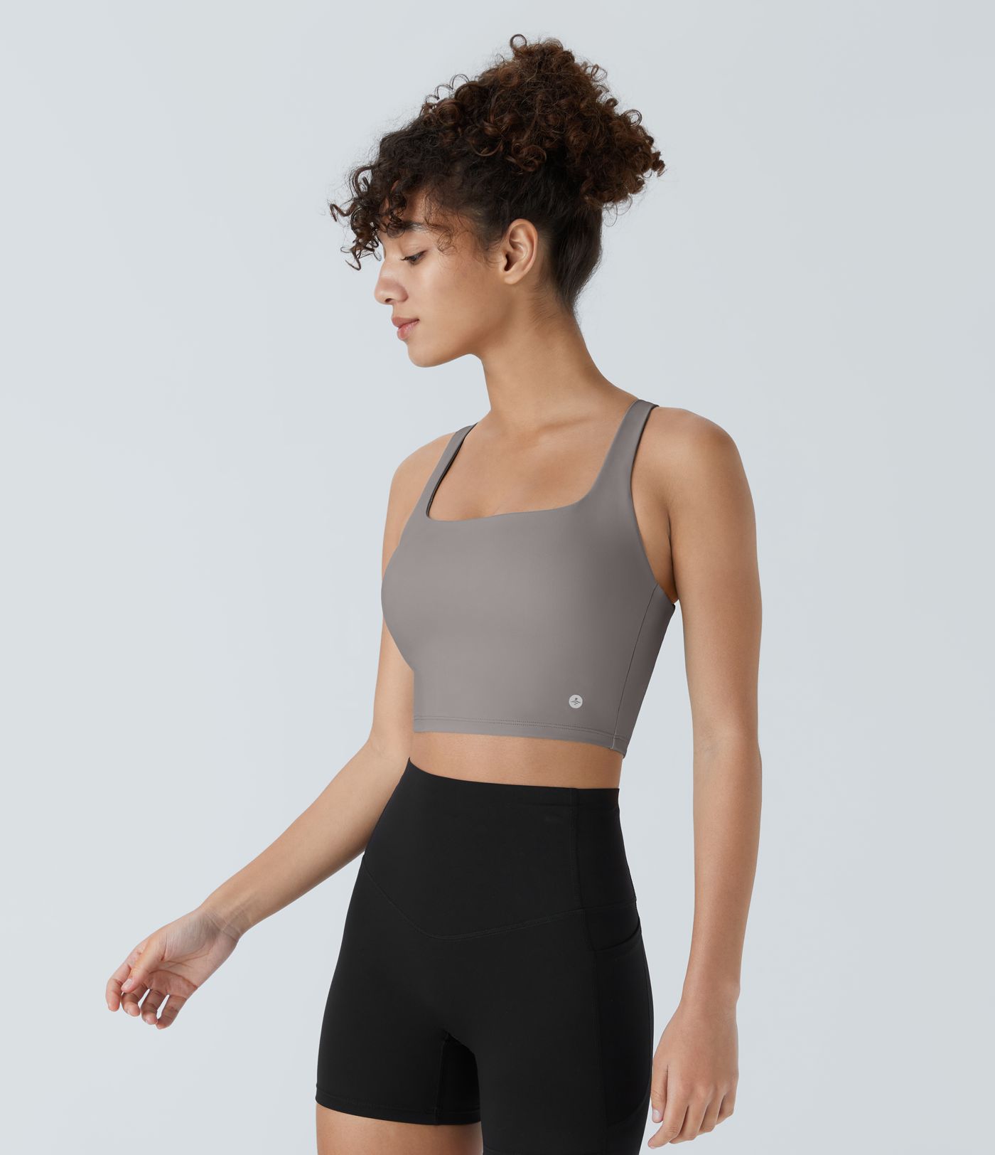 SoftlyZero™ Airy Square Neck Backless Crisscross Cropped Cool Touch Yoga Tank Top-UPF50+