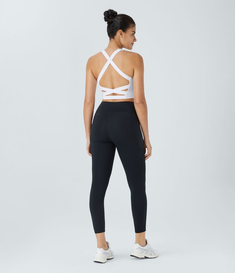 Softlyzero™ Airy Rückenfreies Yoga-Tanktop mit eckigem Ausschnitt und Schnürung-UPF50+