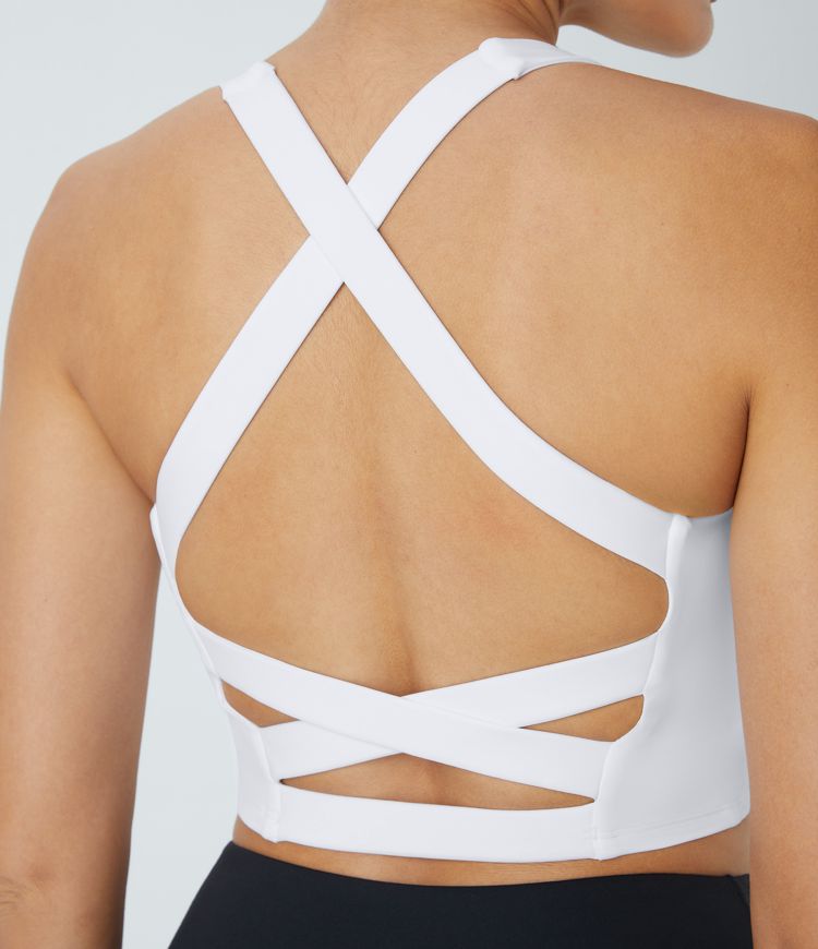 Softlyzero™ Airy Rückenfreies Yoga-Tanktop mit eckigem Ausschnitt und Schnürung-UPF50+