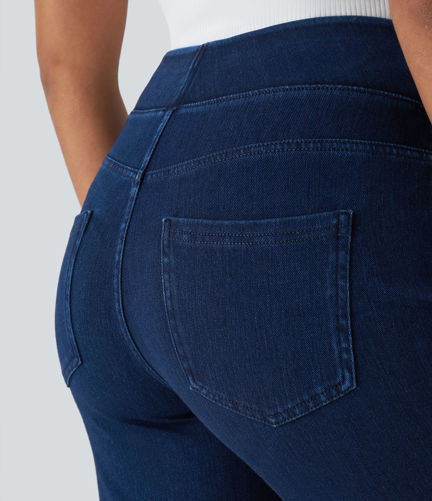 Jeans Halara Flex™ Denim oficina elástico pierna recta tiro alto múltiple bolsillo