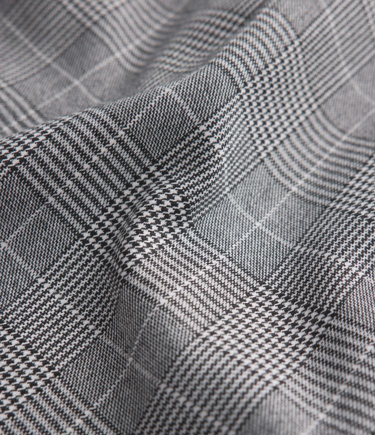 High Waisted Tie Side 2-in-1 Houndstooth Mini Work Skirt