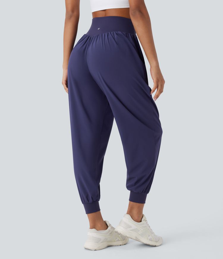 Breezeful™ Crossover High Waisted Side Pockets Quick Dry Yoga Joggers