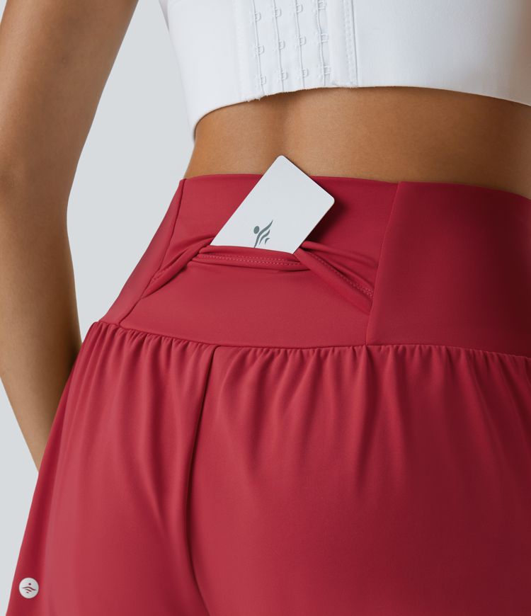 Super High Waisted Pocket & Pocket 2-in-1 Yoga Shorts 3"