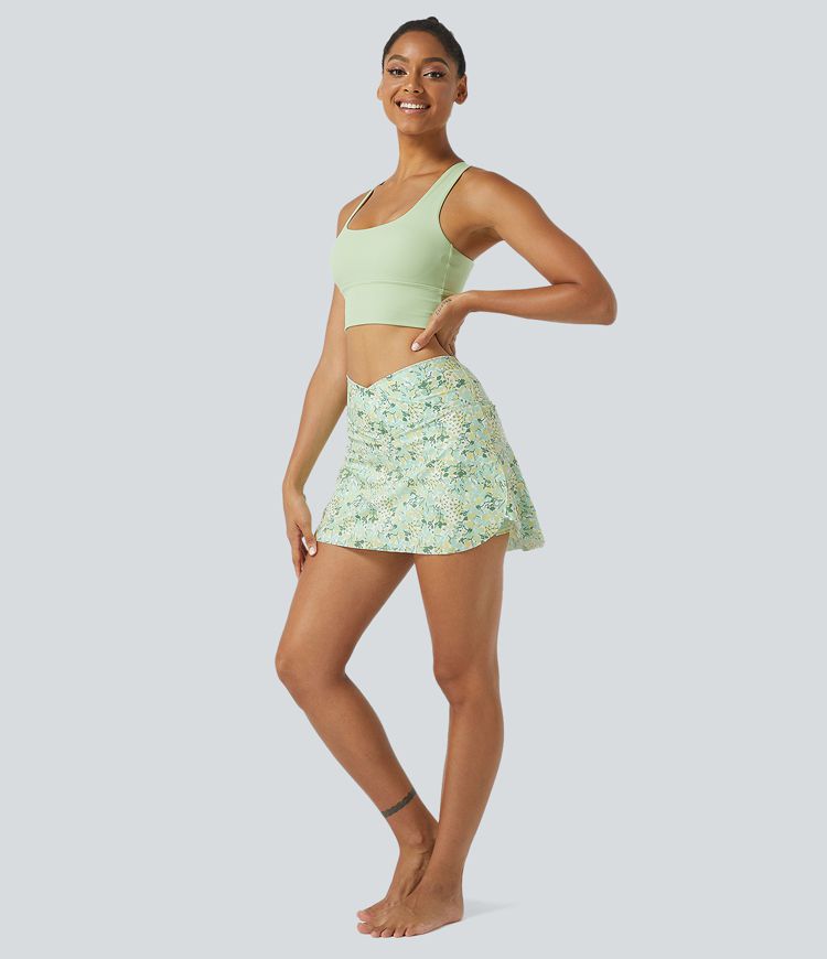 Everyday Crossover Side Pocket 2-in-1 Tennis Skirt-Lucid
