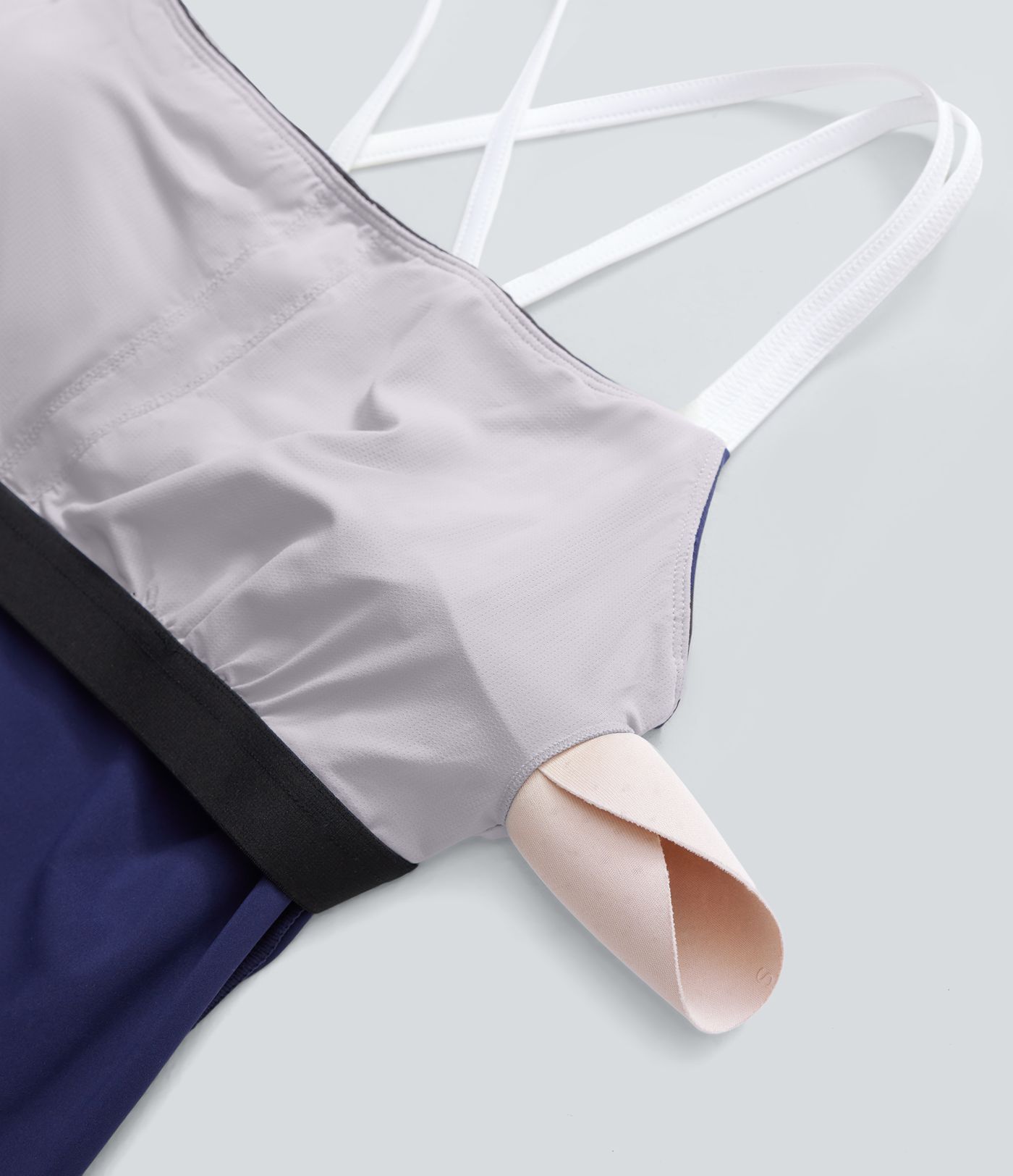 Top Softlyzero™ QuickDry yoga ajustado secado rápido sin espalda bloque color