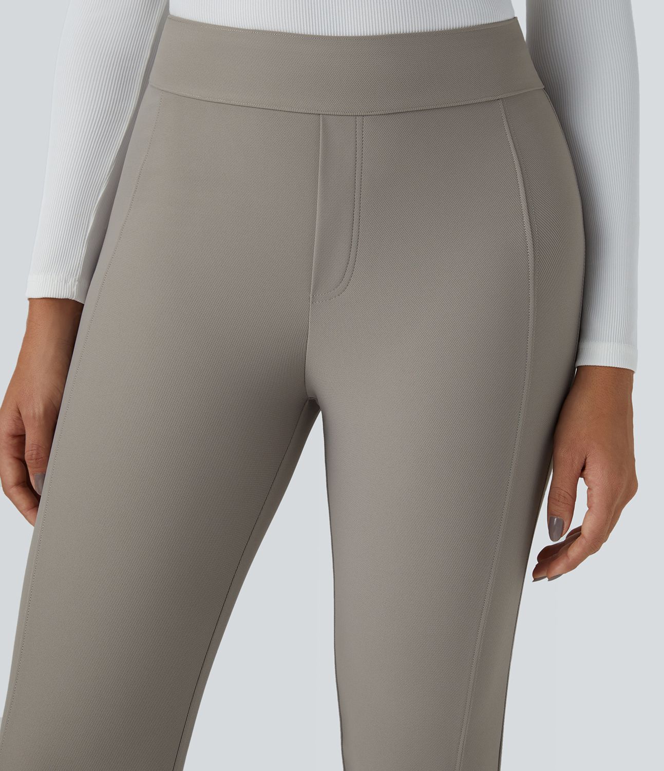 Pantalón Halara Flex™ oficina ajustado sarga tiro alto