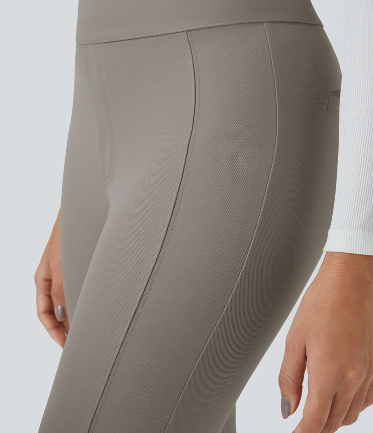 Pantalón Halara Flex™ oficina ajustado sarga tiro alto