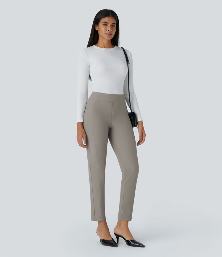 Pantalón Halara Flex™ oficina ajustado sarga tiro alto