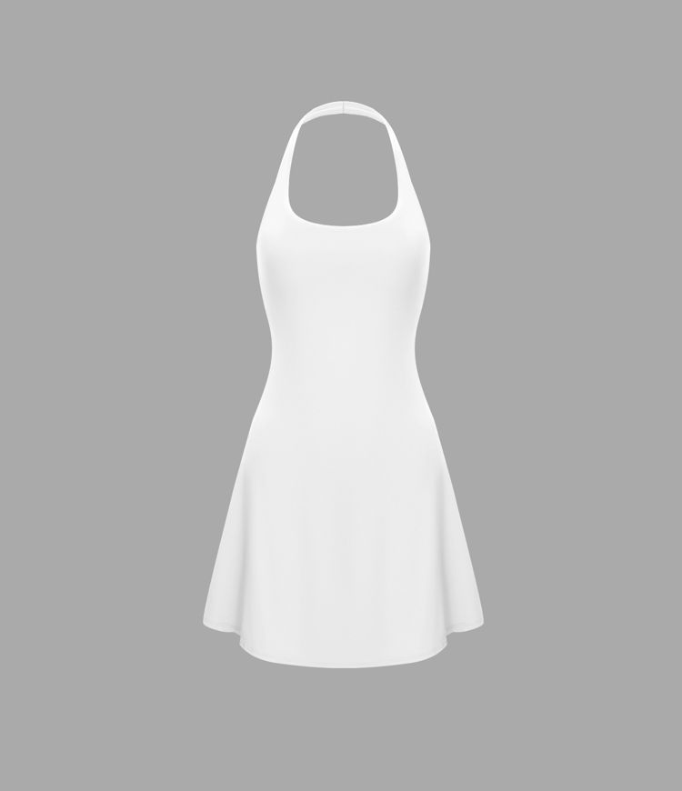 SoftlyZero™ Plush Halter 2-in-1 Pocket Mini Slip Active Dress