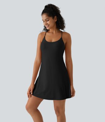 Minivestido deportivo yoga sin espalda 2 en 1 bolsillo lateral edición Easy Peezy