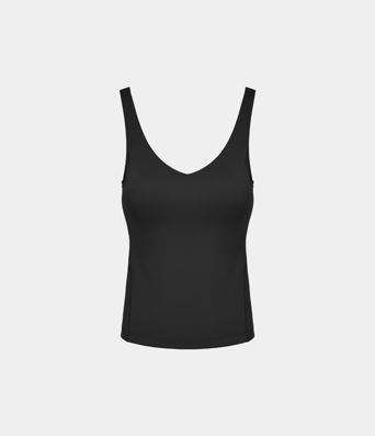 Softlyzero™ Plush Padded V Neck Plain Tank Vest Top Softlyzero™ Plush Padded V Neck Plain Tank Vest Top